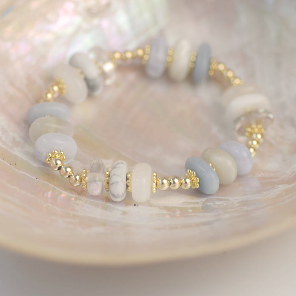 Deluxe Crystals Gold Bracelet - Calming Blend