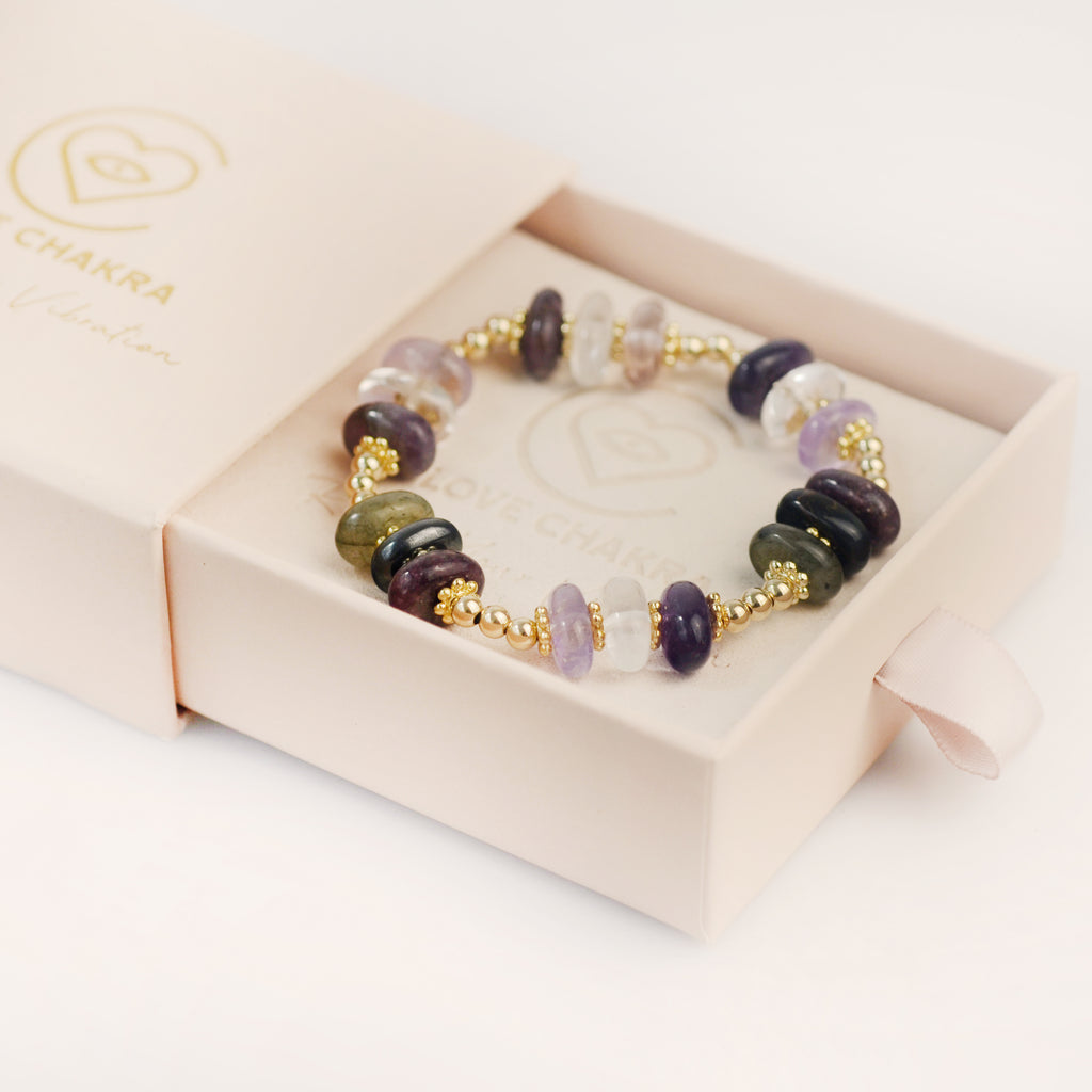 Deluxe Crystals & Gold Bracelet - Dreaming Blend