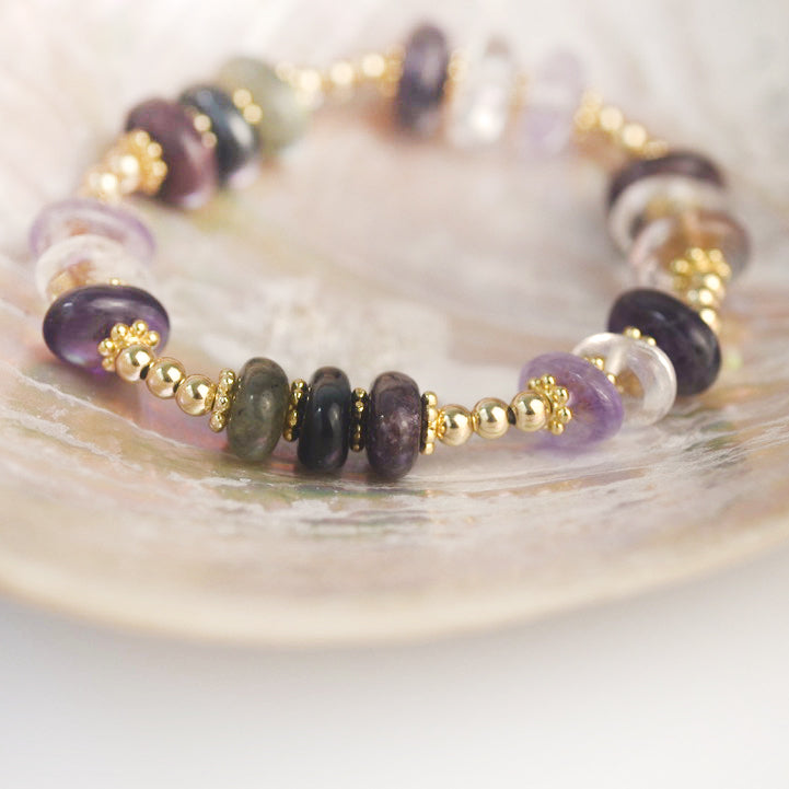 Deluxe Crystals & Gold Bracelet - Dreaming Blend