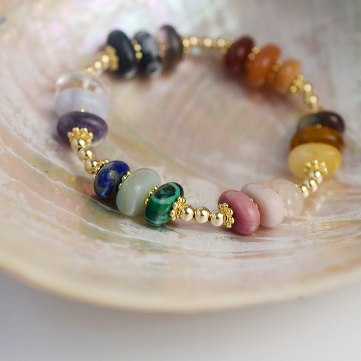 Deluxe Crystals & Gold Bracelet - Be Present Blend