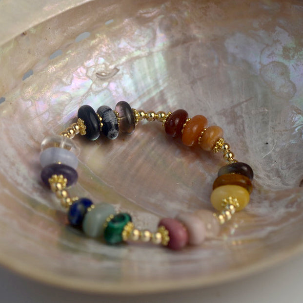 Deluxe Crystals & Gold Bracelet - Be Present Blend