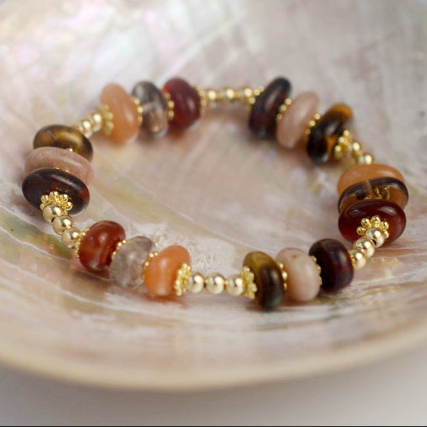 Deluxe Crystals Gold Bracelet - Expectation Blend