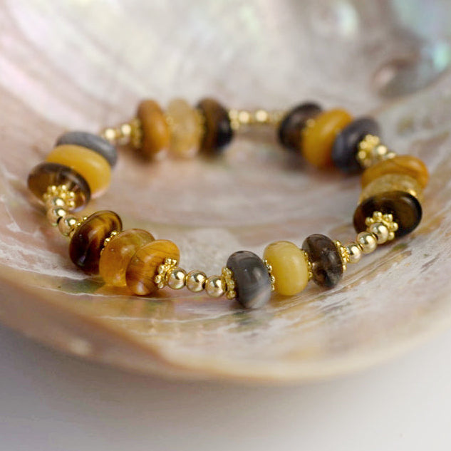 Deluxe Crystals Gold Bracelet - Abundance Blend